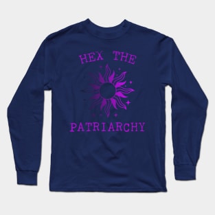 Hex The Patriarchy Femіnist Witch Funny Magical Mystical Magic sun Long Sleeve T-Shirt